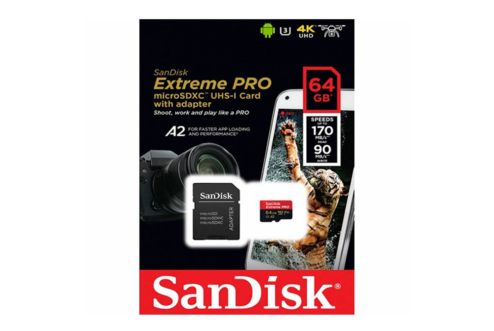 Memoria Micro SD Sandisk Extreme Pro 4K 64GB Clase 10