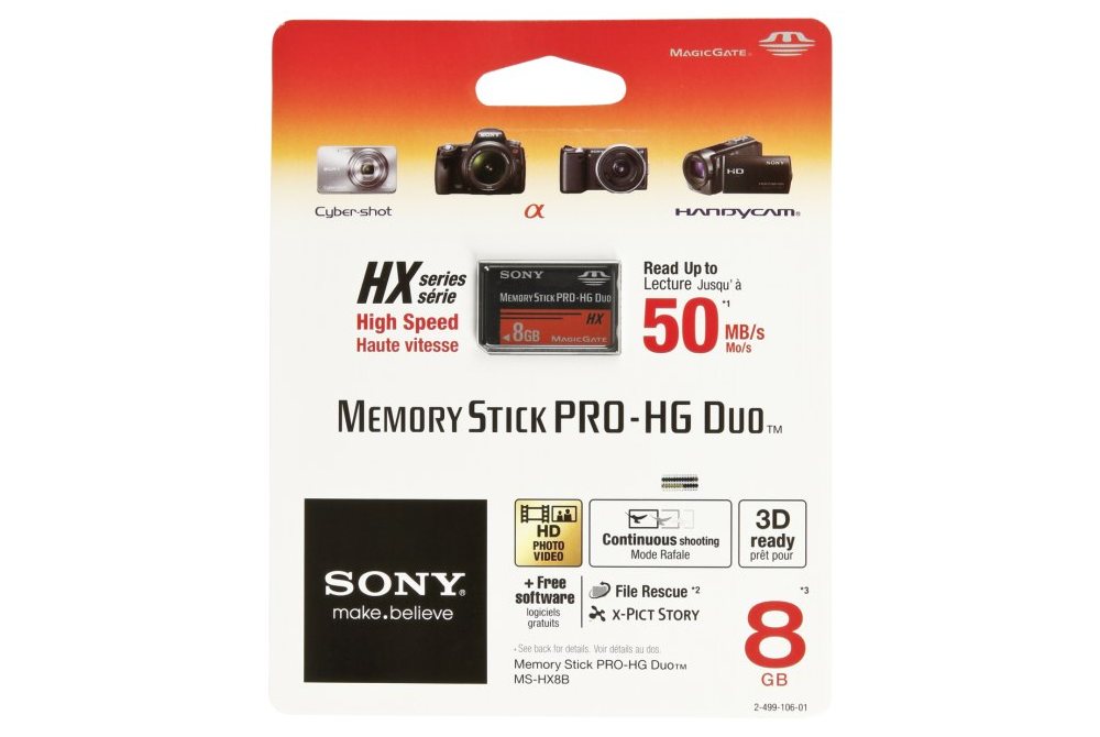 Memoria Sony Stick MS Pro-HG Duo HX  8GB