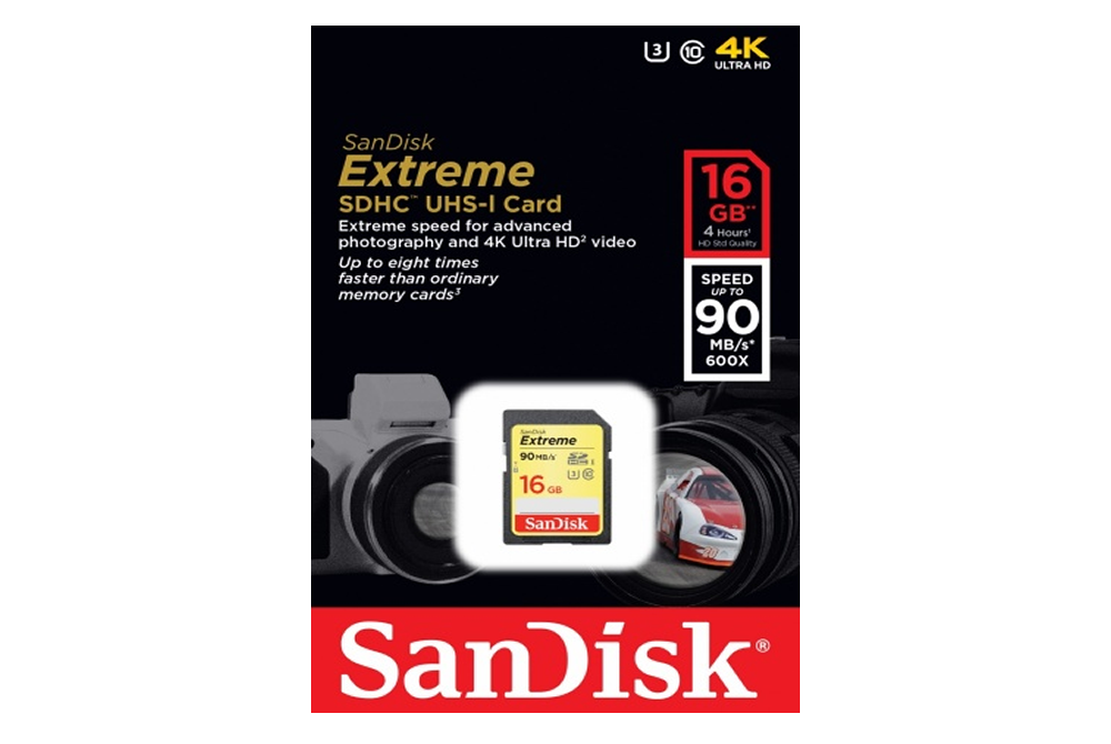 Memoria SD Sandisk Extreme 16GB 90MB-S