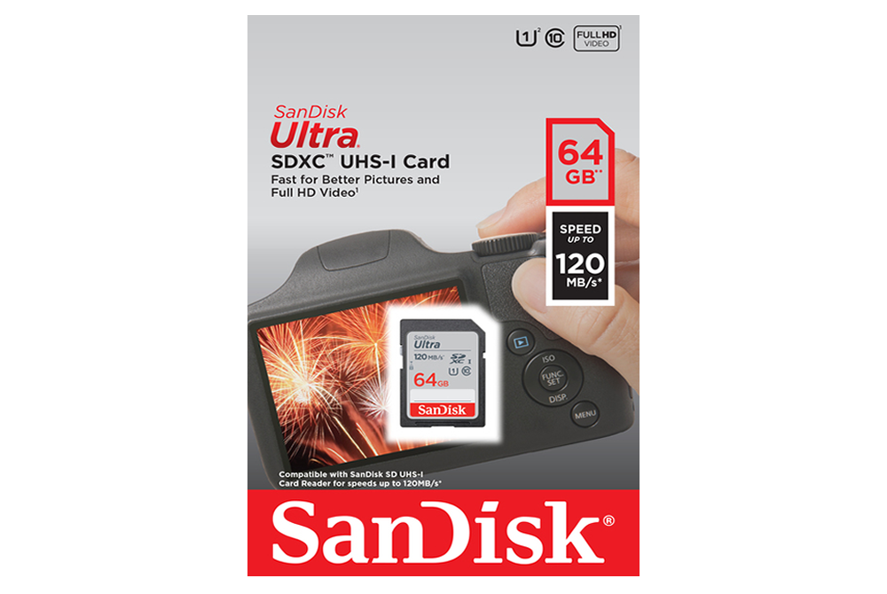 Memoria SD Sandisk Ultra SDXC 64GB 120MB-S