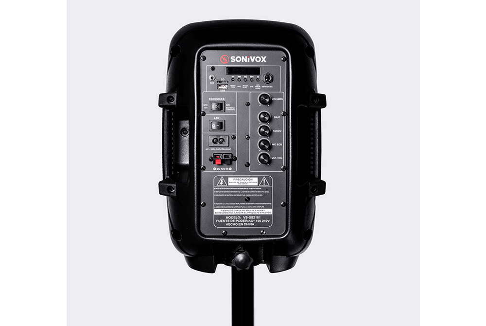 Parlante Bluetooth Profesional SoniVox VS-SS2161TP 8 Pulgadas