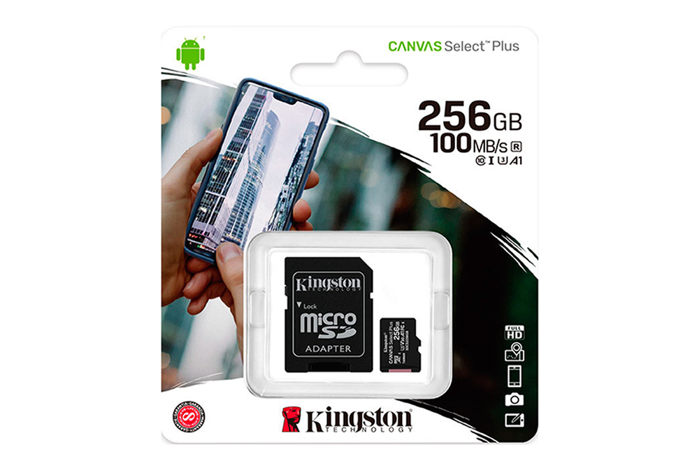 Memoria Micro SD Canvas Kingston 256GB Clase 10 100MB-S