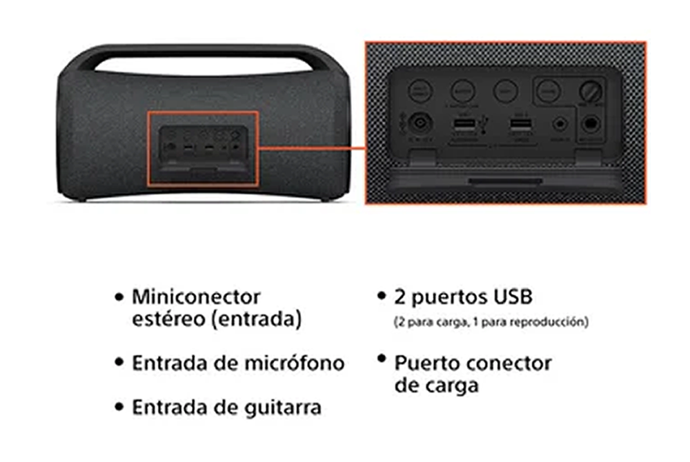 Parlante Bluetooth Sony SRS-XG500BC IP66