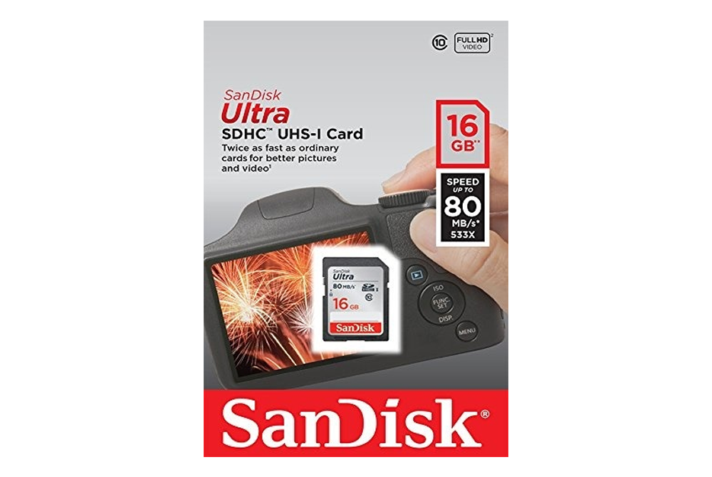 Memoria SD Sandisk Ultra 16GB 80MB-S