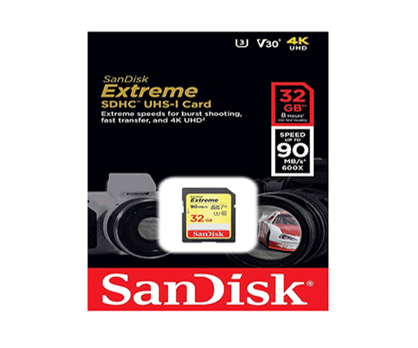 MEMORIA SD-HC 32GB SANDISK EXTREME 90MB/S