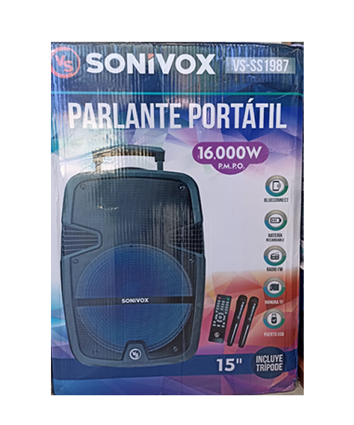 PARLANTE CON ENTRADA USB SONIVOX VS-SS1987